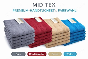5er Handtuch Set MID-TEX   Weich & Saugstark   Bad Handtücher