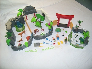 4 Playmobil-Set: Zoo Asien-Gehege, Erdmännchen, Robben + Geier