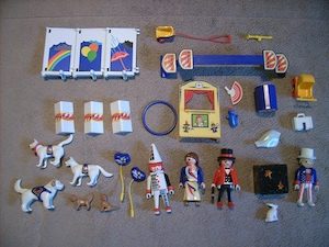 Playmobil  : Tier- Hundedresssur   Zirkus-Set (3 Sets + Zubehör)
