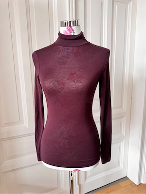 Rollkragenpullover bordeaux, XS