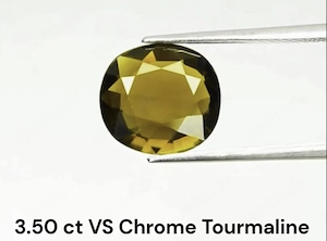 Seltener 3,50 ct Chrom-Turmalin Unbehandelt VS Cushion Schliff