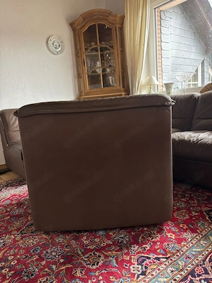 Rarität! Hochwertiges 2-Sitzer Sofa Leder Couch echt Büffelleder, zerlegbar. TOP Zustand! Bild 4