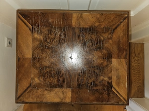 Antik! Schöner, alter Biedermeier Tisch Nähtisch mit Deckel und 2 Schubladen! Rarität! Bild 3