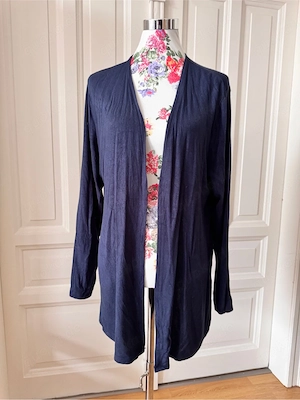 Lange blaue Weste, XL