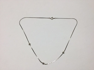 Vintage Kette Halskette mit versilberten Kugeln 