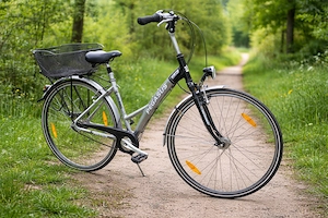 Neuwertiges Pegasus Solero Damenfahrrad 26" Reifen, 7-Gang Shimano, gefedert, mit Korb