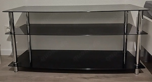 Schwarzglas Regal - Sideboard - TV - Board - "Top Zustand"