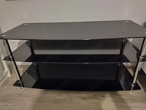 Schwarzglas Regal - Sideboard - TV - Board - "Top Zustand" Bild 3