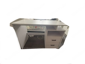 Schreibtisch weiß mit 2 Schubladen   108 cm