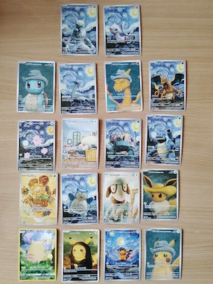 Pokémon Trading Card Van Gogh Sammlung 18 Karten