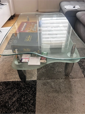 Couchtisch Glas und Metall, stabil. Albstadt-Ebingen