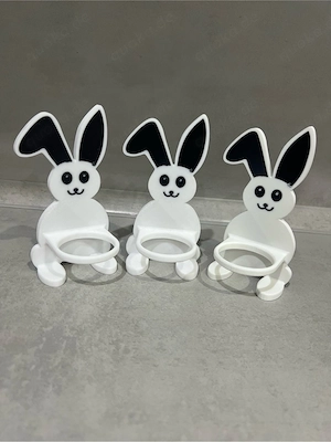 3* Osterhase Überraschungseier Halterung