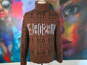 LES DEUX Merino Rollkragenpullover Größe XL Jacquard Muster