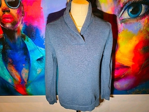Tiger of Sweden Schalkragen Pullover Größe L light-blue -