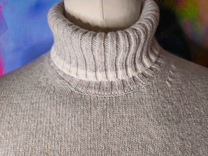 Maerz Muenchen Merino Rollkragenpullover 56 XXL creme meliert