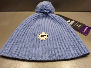 Eisbär Kaschmir Wollmütze mit Bommel Onesize   Unisex hellblau