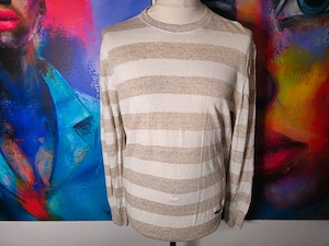 BALDESSARINI Leinen Pullover Größe 50 M gestreift