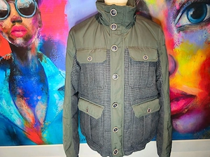 Armani Jeans Outdoorjacke Winterjacke Größe 52 L khaki-grau-top-