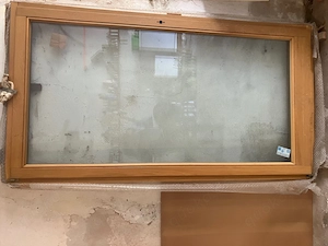 Neu Eiche-BalkonTür u. Oberlicht mit Isolier Doppelverglasung