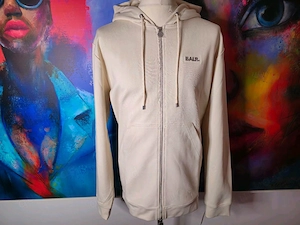 BALR. Designer Sweatjacke Größe 54 XL creme-weiß