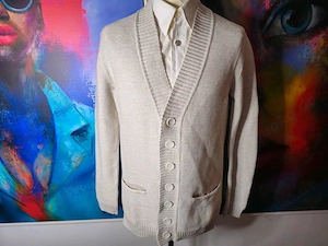 Tiger of Sweden Cardigan Strickjacke G. L 100% Cotton creme-grau