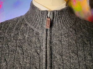 GALERIA Merino-Cashmere Cardigan Strickjacke Größe XXL anthrazit Bild 3