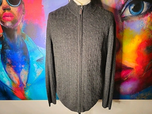 GALERIA Merino-Cashmere Cardigan Strickjacke Größe XXL anthrazit Bild 2