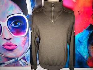 Maerz Muenchen Troyer Pullover Viertelreißverschluss Gr. 54 XL