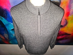 Maerz Muenchen Troyer 1 4 Zip 54   XL grau meliert -Top Zustand- Bild 4