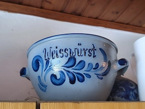 Steingut Weisswurst -Topf