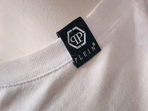 Philipp Plein Designer T-Shirt Größe XL weiß mit charakt. Hexagon Bild 5