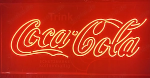 Coca Cola Neonschild Leuchtreklame rot gelb Vintage