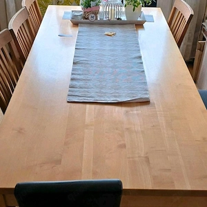 Tisch Esszimmertisch EBtisch masiv Ahorn stabil Vollholz Werkbank