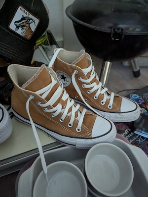 Converse All Star High Top braun gelb   Größe 37