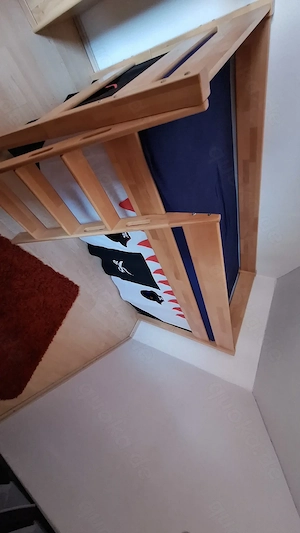 Kinderhochbett 200x90 Buche massiv natur