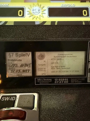 Merkur Gauselmann Glückspielautomat Vision Slant top Sonnen MBox