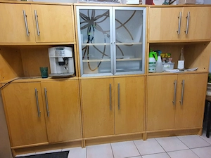 Büromöbel, Büroschrank, Schrankwand, massiv