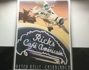 Casablanca Ricks Café Americain Silk Art Poster 