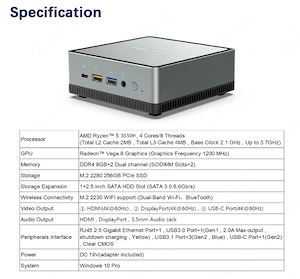 Minis Forum Mini PC UM350 Bild 7