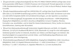 Minis Forum Mini PC UM350 Bild 9