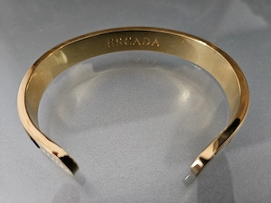 Neuwertig! Original ESCADA Armreif Cuff Torque mit poliertem Gold Finish & 2 Anhänger TOP! Bild 4
