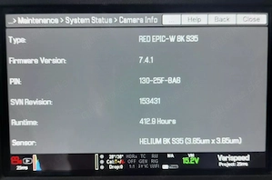 RED EPIC-W 8K (412 H) cinema camera KIT