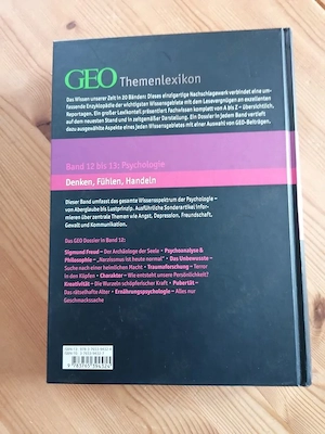 GEO Themenlexikon "Psychologie" 2 Bände, Top Zustand