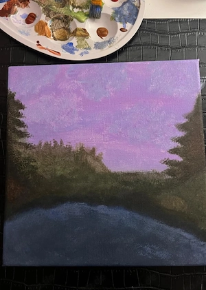 Dark Romance Landscape - Handmade Canvas