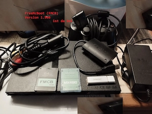 PS2 Slim  SCPH-75004 mit(FMCB Version 1.966) Voll funktionsfähig