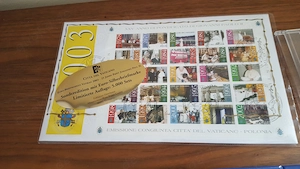 25 Jahre Papst Johannes Paul II. - Münze + Briefmarken + Umschläge Bild 2