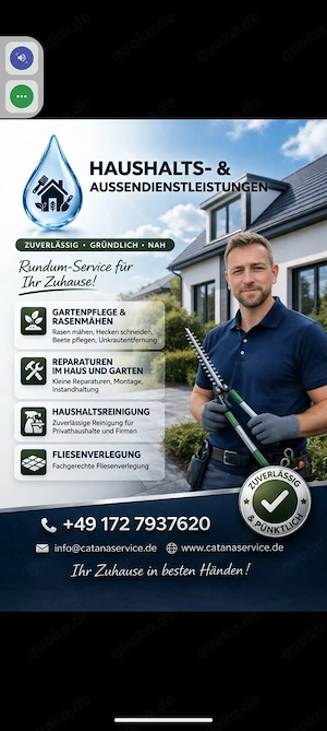 Renovierung und Reinigung . CATANA SERVICE   Ihr zuverlässiger Partner rund ums Haus