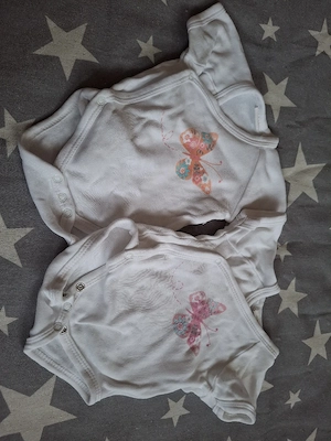 Bodyset kurzarm Schmetterlinge Blümchen Bonprix Gr. 50