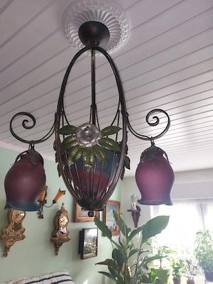 Schöne antike lampe aus frankreich