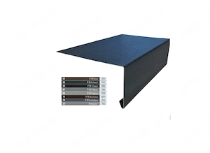 Traufblech Einhangblech Alu 0,7mm 1m 90  Dachrand Tropfblech Dachrinne Anthrazit A125mm B50mm C15mm